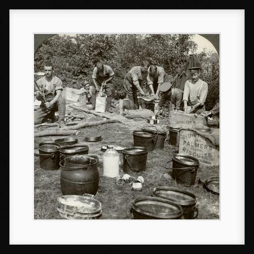 Army cooks preparing a meal, World War I by Realistic Travels Publishers