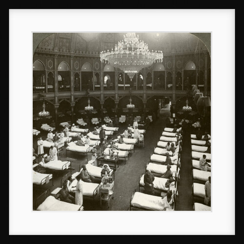 Interior of the commodious hospital at Brighton, Sussex, World War I by Realistic Travels Publishers