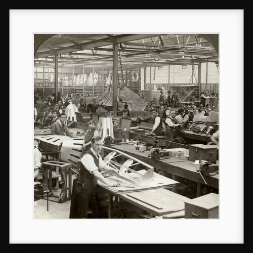 Sheet metal workers at a aeroplane factory, World War I by Realistic Travels Publishers