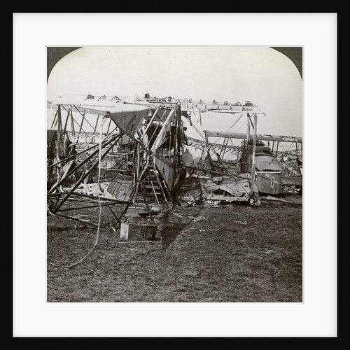 Wreck of a German bomber that tried to break through the aerial defence, World War I by Realistic Travels Publishers