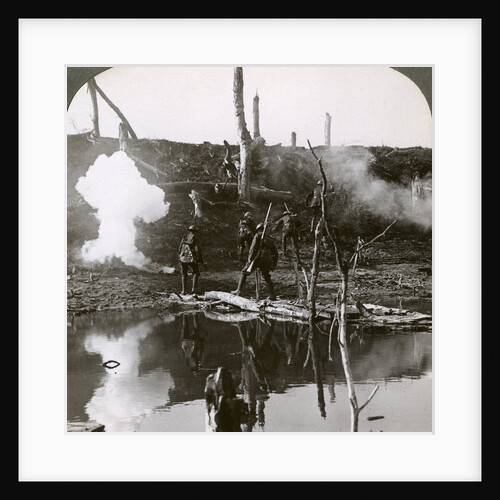 Soldiers crossing the river Ancre, Battle of the Somme, France, World War I by Realistic Travels Publishers