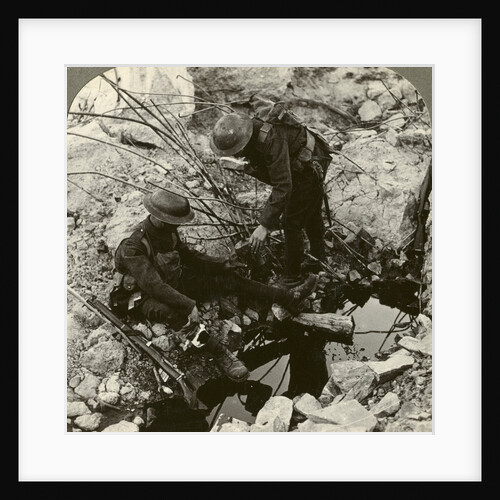 Giving water to a wounded pal, Hooge, Ypres, Belgium, World War I by Realistic Travels Publishers