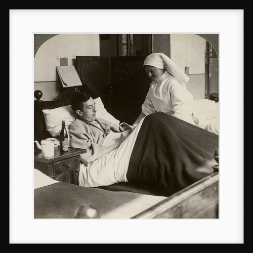 A soldier writing a letter in hospital, World War I by Realistic Travels Publishers