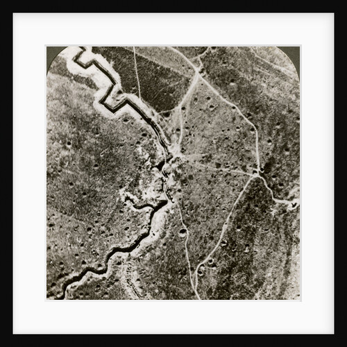 Aerial photograph of the German lines, World War I by Realistic Travels Publishers
