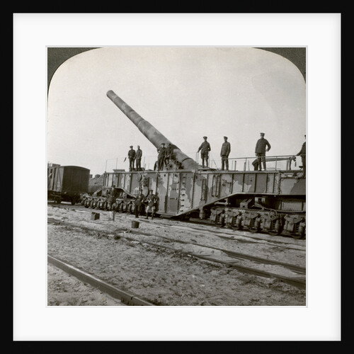 16 inch railway gun which pulverised the Hindenburg Line, World War I, France by Realistic Travels Publishers