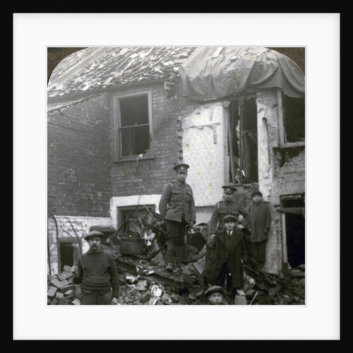 Destruction wrought by German Zeppelin bombs, World War I by Realistic Travels Publishers
