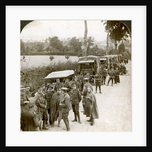 Ammunition convoy parked in a Flanders lane awaiting orders, World War I by Realistic Travels Publishers