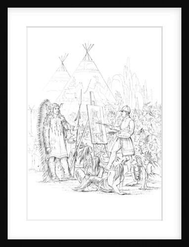 Painting a portrait of a Native American by Anonymous