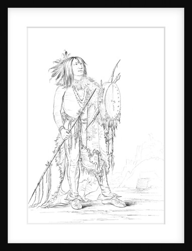 Portrait of 'White Buffalo', Native American man by Myers and Co