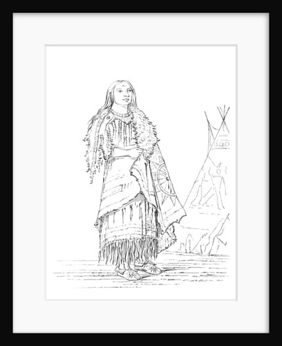 Portrait of 'Woman Who Strikes Many', Native American woman by Myers and Co