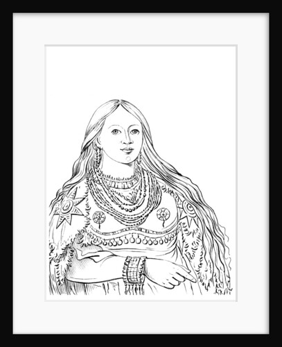Portrait of 'Mink', Native American woman by Myers and Co