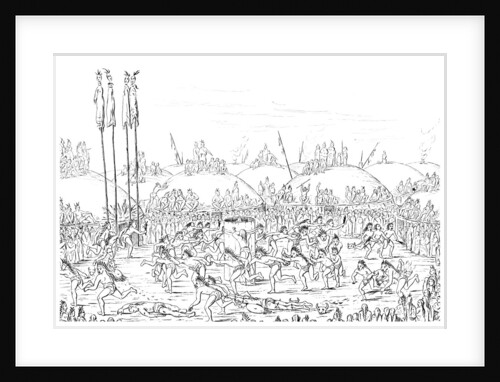 Religious Ceremony, Mandan Village by Myers and Co