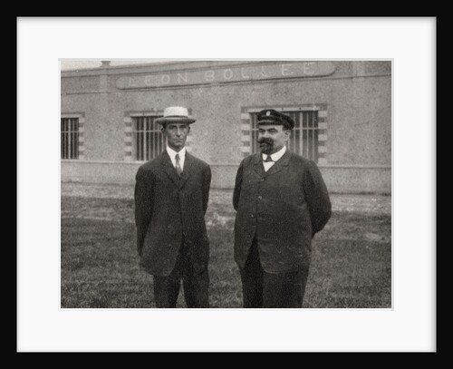 Wilbur Wright, American aviator, and Leon Bollee, French inventor and car manufacturer by Anonymous