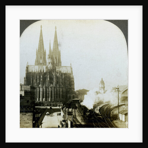 Cologne Cathedral from a railway bridge, Cologne, Germany by EW Kelley