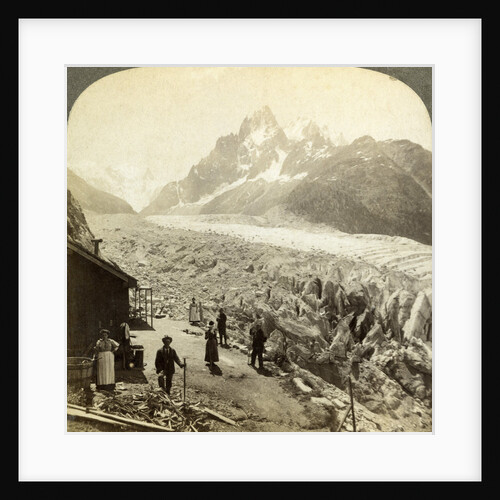 Mer de Glace from the 'Chapeau', near Chamonix, France by Underwood & Underwood