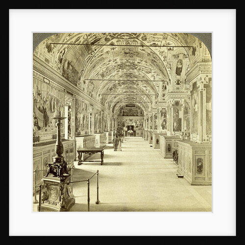 Interior of the Vatican Library, Rome, Italy by Underwood & Underwood