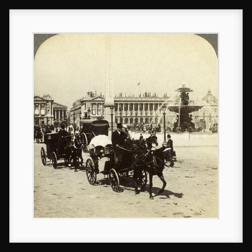 The obelisk and fountain, Place de la Concorde, Paris, France by Underwood & Underwood