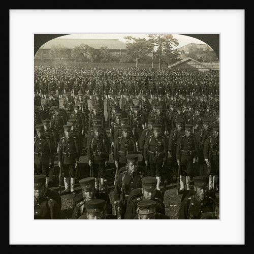 Japanese infantry at the Emperor's birthday review, Tokyo, Japan by Excelsior Stereoscopic Tours