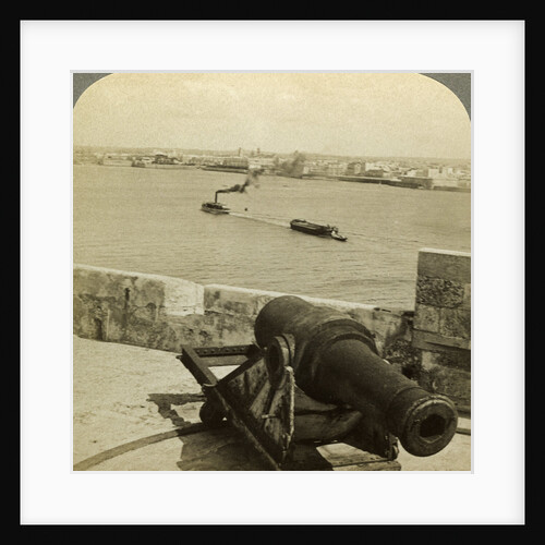Cannon, Morro Castle, Havana, Cuba by Underwood & Underwood