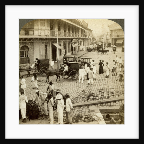 Rosario Road and Binondo Church, Manila, Philippines by Underwood & Underwood