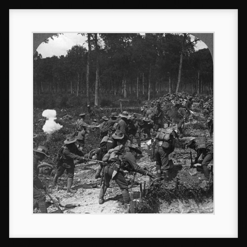 Captured trenches strengthened to withstand counter-attack, World War I by Realistic Travels Publishers