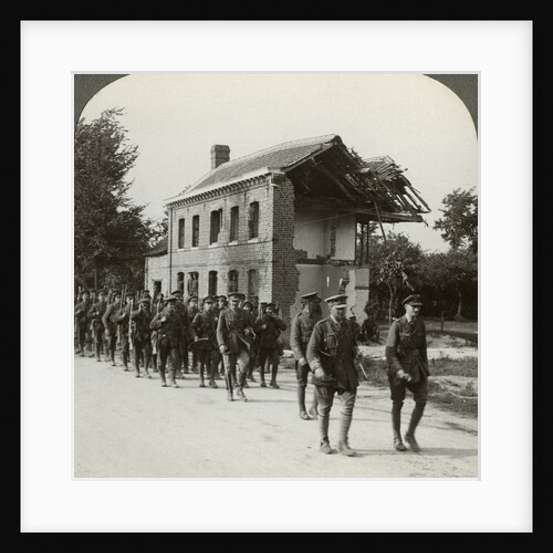 London Territorials on the march, La Bassee Road, northern France, World War I by Realistic Travels Publishers