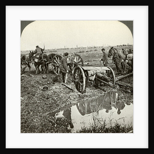 Removing a field gun from a flooded position, World War I by Realistic Travels Publishers