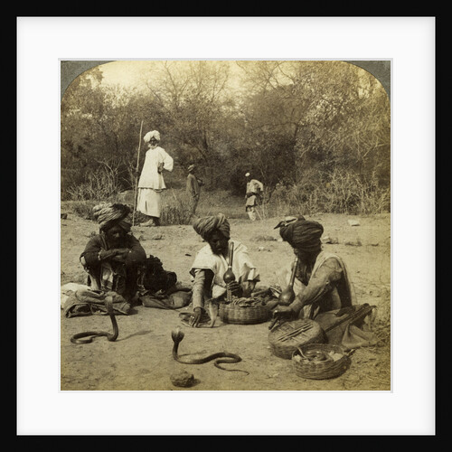 Snake charmers, Delhi, India by Underwood & Underwood