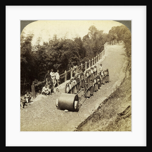 Women working on the Darjeeling Highway, India by Underwood & Underwood