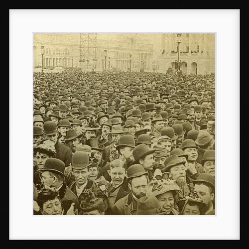 Crowd at the opening of the Columbian Exhibition, Chicago, Illinois, USA by BW Kilburn