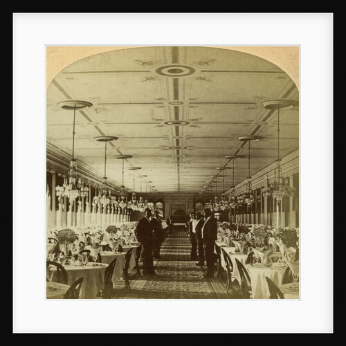Dining room, Grand Union Hotel, Saratoga, New York, USA by BW Kilburn