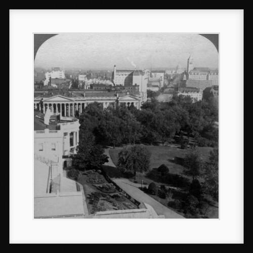 The White House and the Treasury Building, Washington DC, USA by Underwood & Underwood