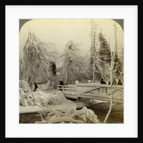 Winter scene, Luna Island, Niagara Falls, New York, USA by Underwood & Underwood