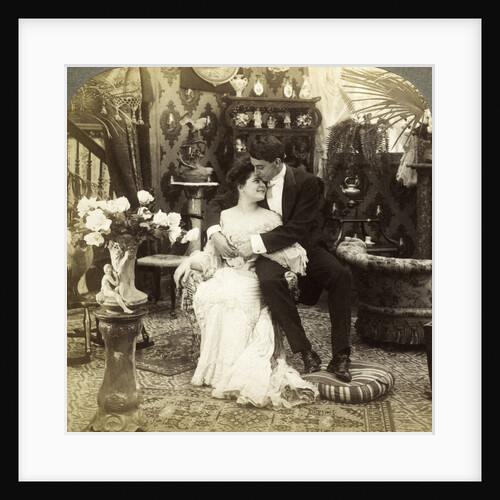 'George Greatly Admires Ethel's Beautiful Complexion' by Underwood & Underwood