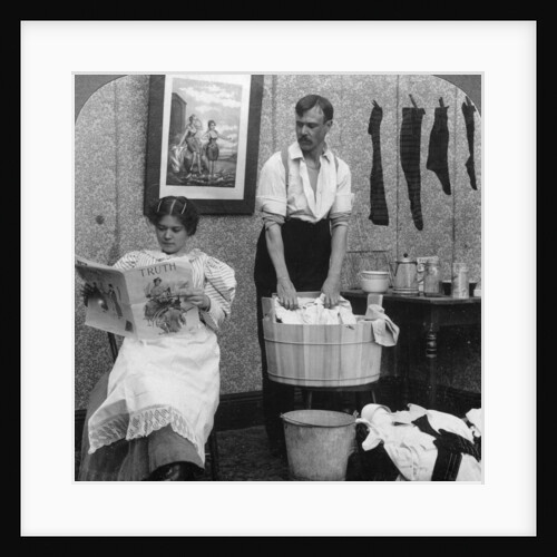 The New Woman, Wash Day by American Stereoscopic Company