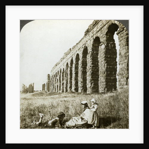 Aqueduct of Claudius and the Campagna, Rome, Italy by Underwood & Underwood