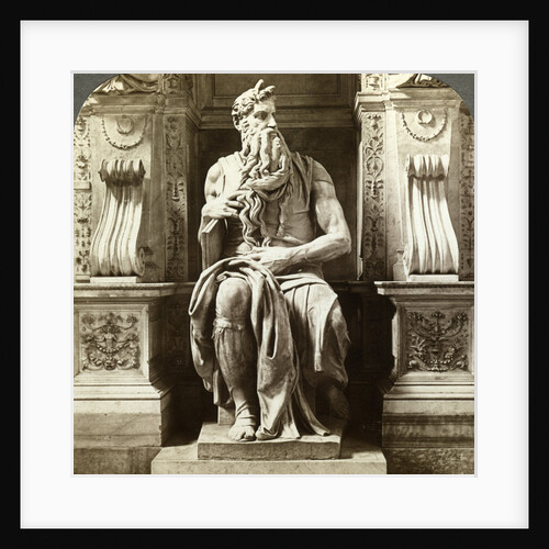 Michelangelo's statue of Moses, Church of San Pietro in Vincoli, Rome, Italy by Underwood & Underwood