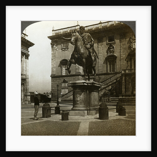 Statue of the Emperor Marcus Aurelius, Rome, Italy by Underwood & Underwood