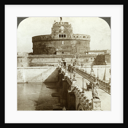 Bridge and Castle of St Angelo, Rome, Italy by Underwood & Underwood