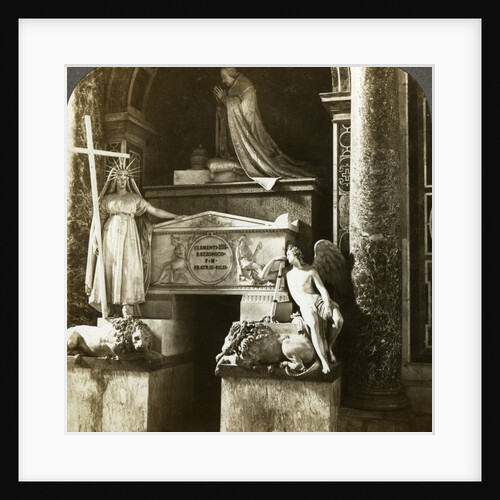 Tomb of Pope Clement XIII, St Peter's Basilica, Rome, Italy by Underwood & Underwood
