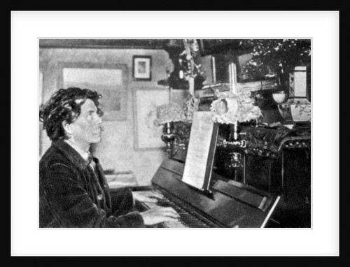 Maurice Rollinat, French poet, playing the piano by Anonymous