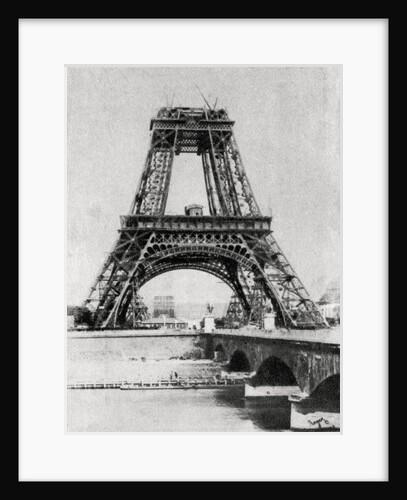 The Eiffel Tower under construction, Paris by Anonymous