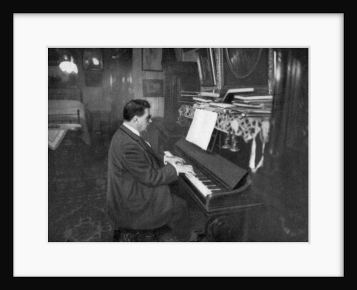 Edouard Herriot, French Radical politician, playing the piano by Anonymous