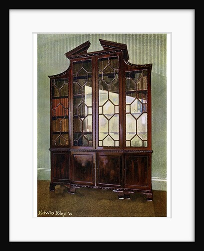 Carved Chippendale library bookcase by Edwin Foley