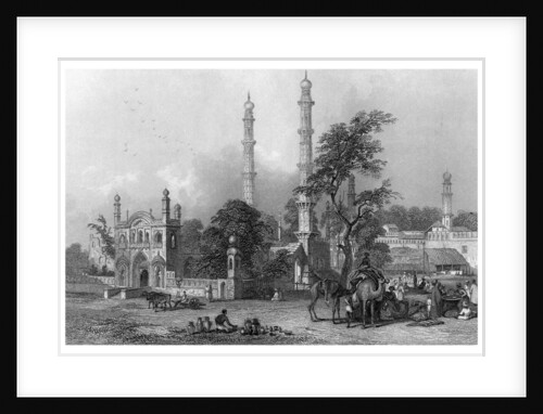 Mosque of Abdul Rahim Khan, Burhanpur, Madhya Pradesh, India by Finden