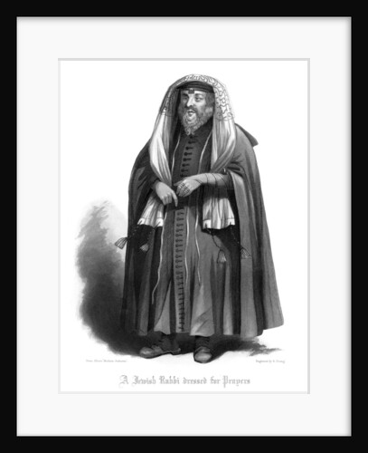 A Jewish Rabbi Dressed for Prayers by R Young