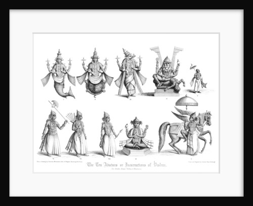 The Ten Abatars or Incarnations of Vishnu by A Thom