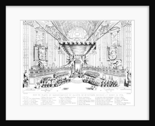 Canonisation of Saints in St Peter's Church, Rome by T Brown