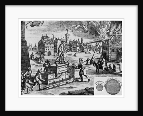 Fire engine on a sledge by Anonymous