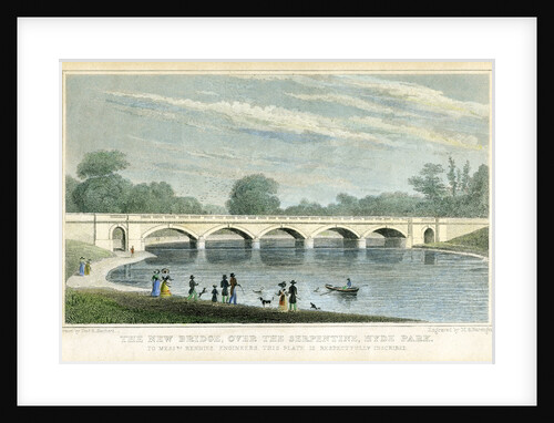 The New Bridge over the Serpentine, Hyde Park, London by MS Barenger